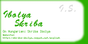 ibolya skriba business card